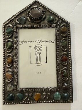 Moroccan Style Gemstone Accent 4x6 Picture Frame